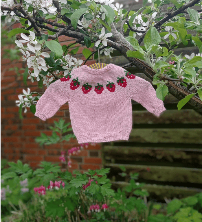 Jordbær Sweater - DK billede 2