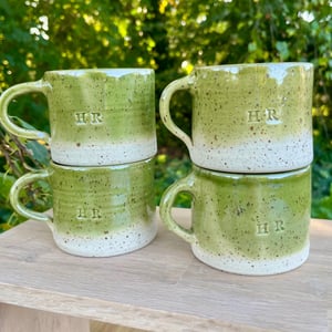 Flaskegrønne HR kopper – produktbillede