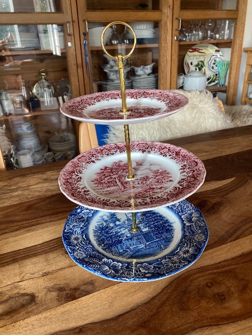 Kageopsats engelsk porcelæn