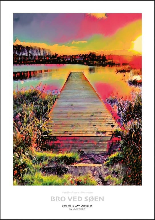 Bro ved søen - Vandkraftsøen - A3 billede 2