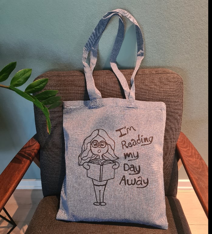 Mulepose: im reading my day away Blå (2)