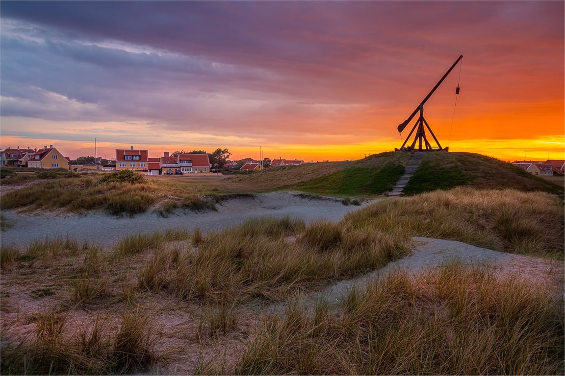 Vippefyret i Skagen lige efter solnedgang en smuk sommeraften