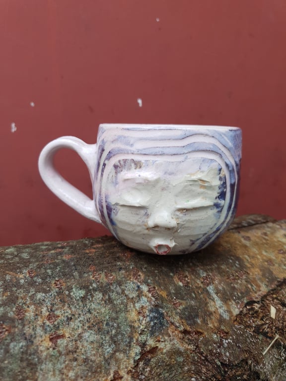 Syngende ansigtskop med hank  billede 3