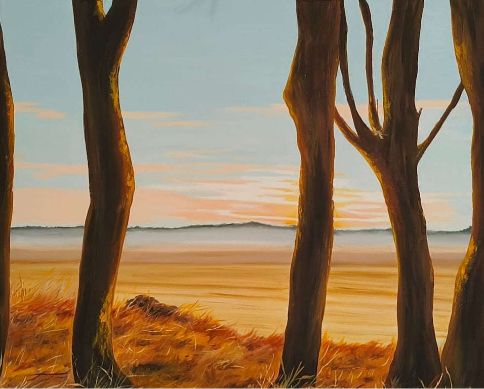 Træer i morgen dis 50*40