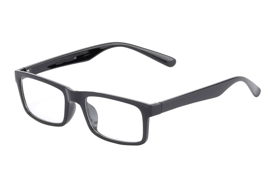 Schwarze Brille ohne Stärke