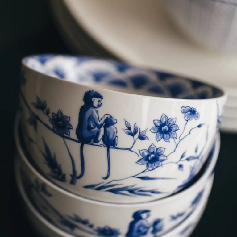 Blue Monkey - Skål 12 cm.