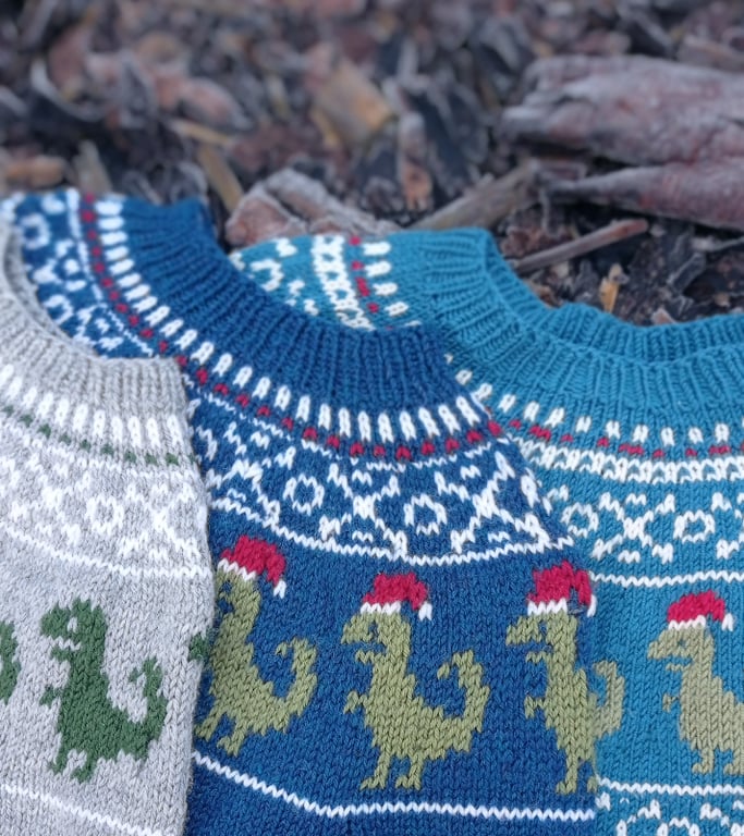 Dino Christmas Sweater - MY SIZE billede 3