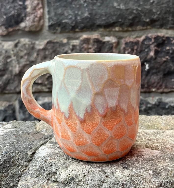 Facetskåret unika kop med hank billede 5