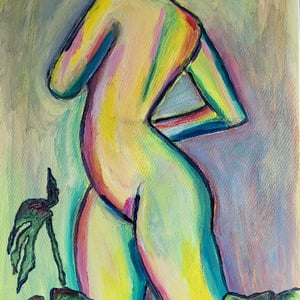 Qroquis - akryl på lærred - 50 x 100 cm  – produktbillede