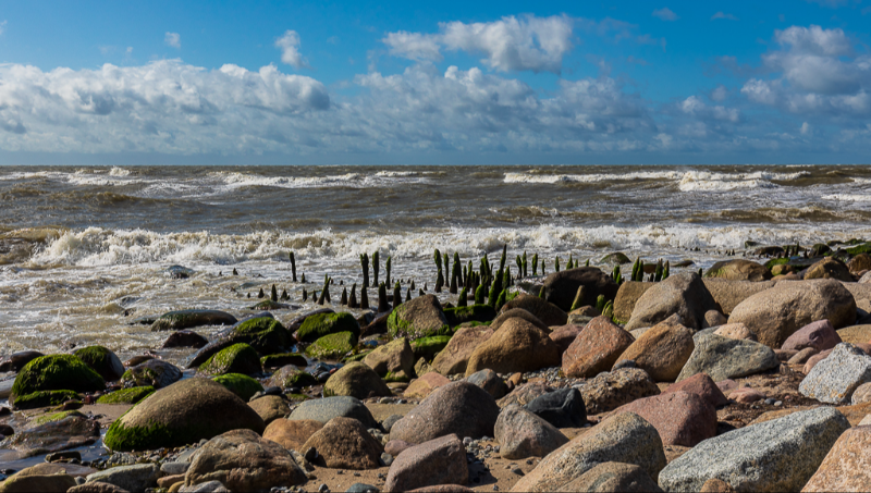 Storm over Gedser odde en smuk efterårsdag