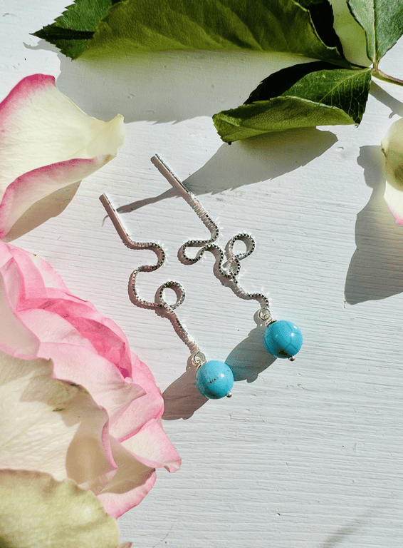 Ørekæder med Turkis