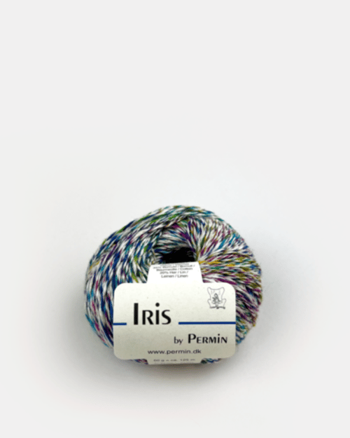 Kit: Bluse med løftede masker i flamé garnet Iris (9)