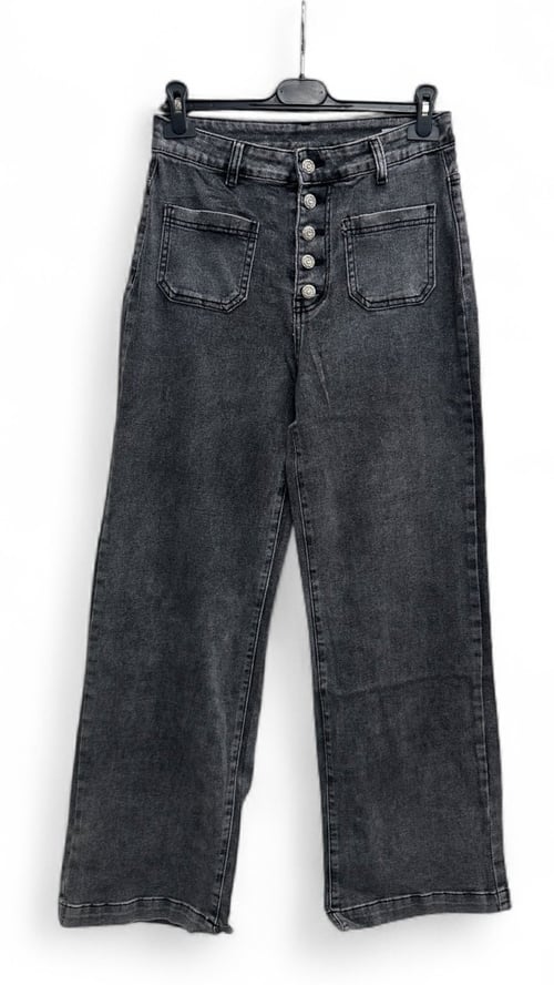Ingrid stretch jeans, Dark Grey. Findes i str 38-48. (3)