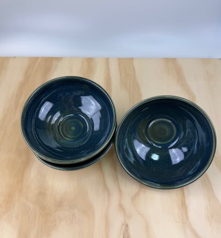 Grøn Metallisk skål - Ø 14,5 cm (3 ens) billede 3