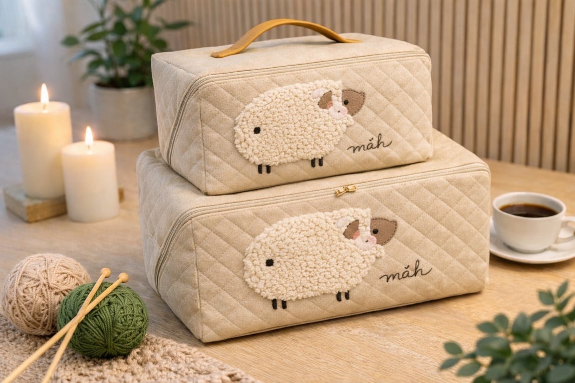 Skind boks upcycling "LILLESØSTER" 21 x 11 x11 cm billede 6