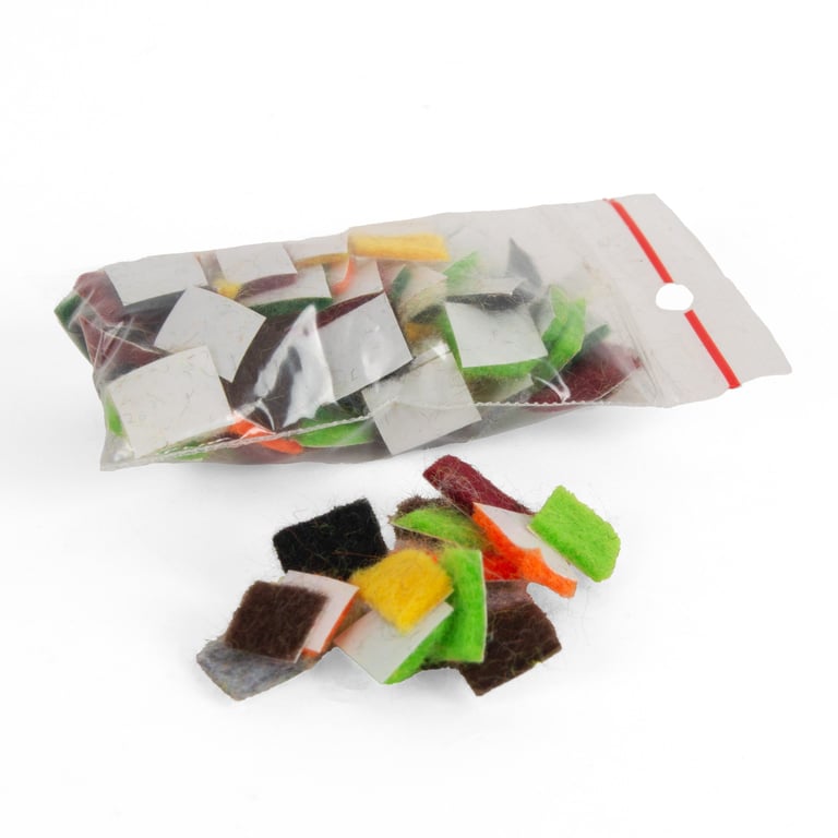 Filt med klæb (ikke kontamineret)