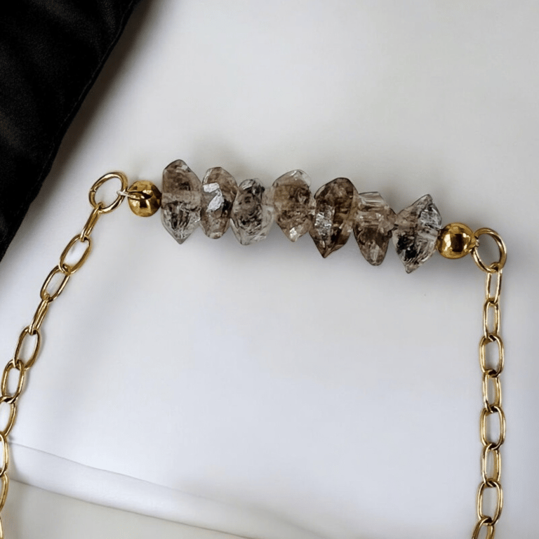 Armbånd med Herkimer diamanter billede 2