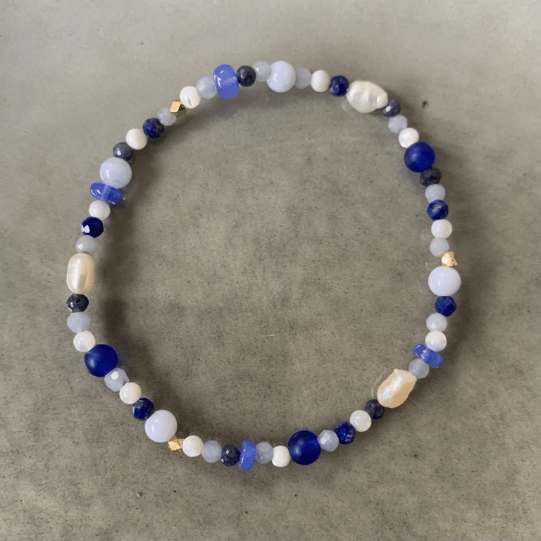 Blue summer armbånd 3-4mm billede 2