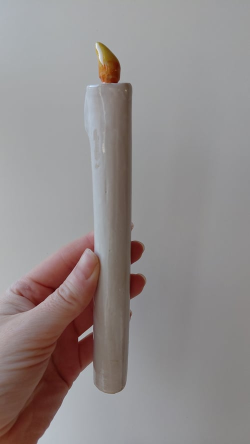 helt hvidt Evighedslys, kronelys, 19-20 cm (2)
