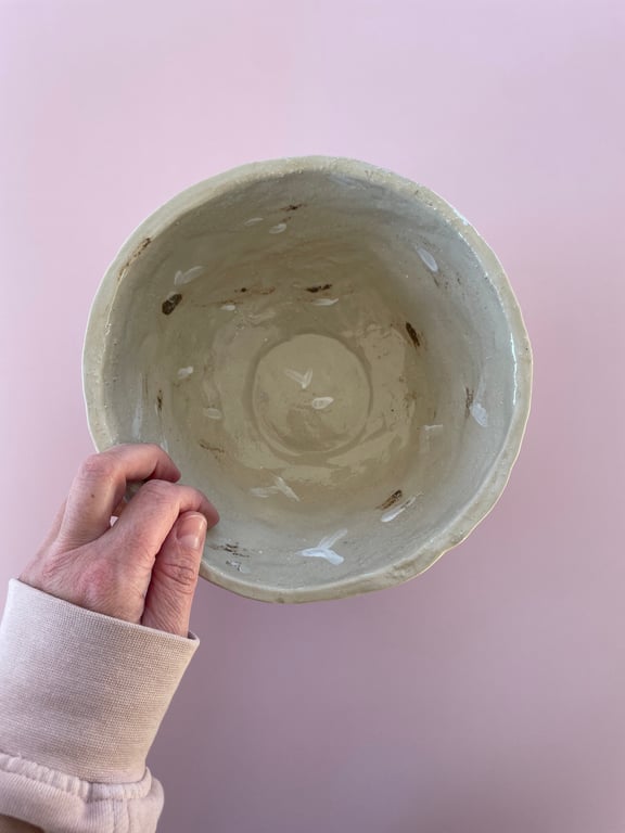 Rustik skål i keramik - natur