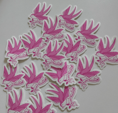 do you! Pink Swallow, vinyl sticker (3)