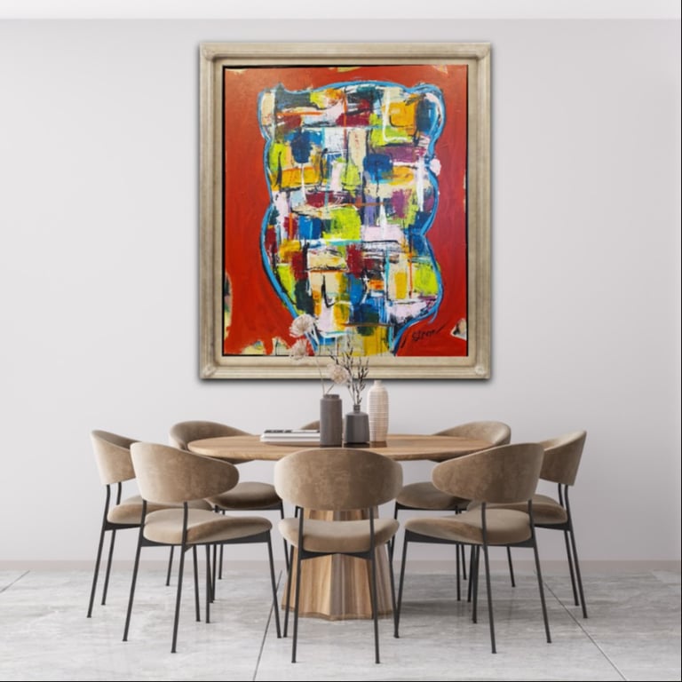 #1124 Unik kunstmaleri 100X120 cm SOLD billede 3