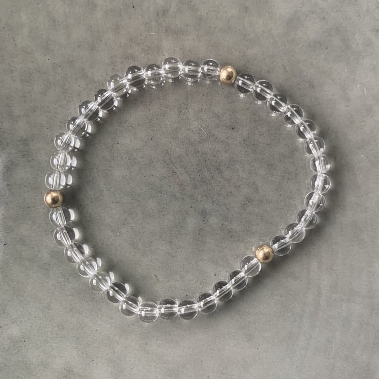 Bjergkrystal armbånd 4mm
