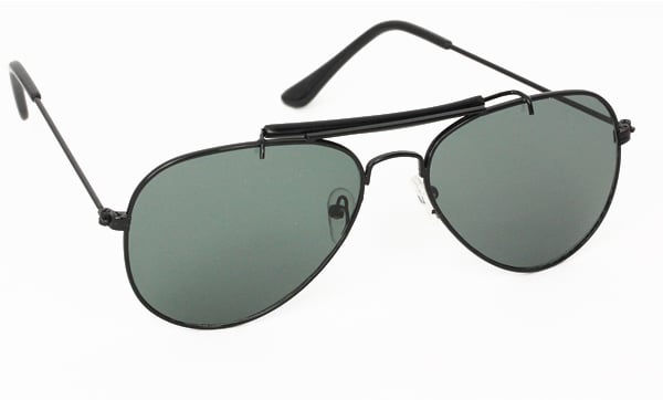 Schwarze Pilotensonnenbrille