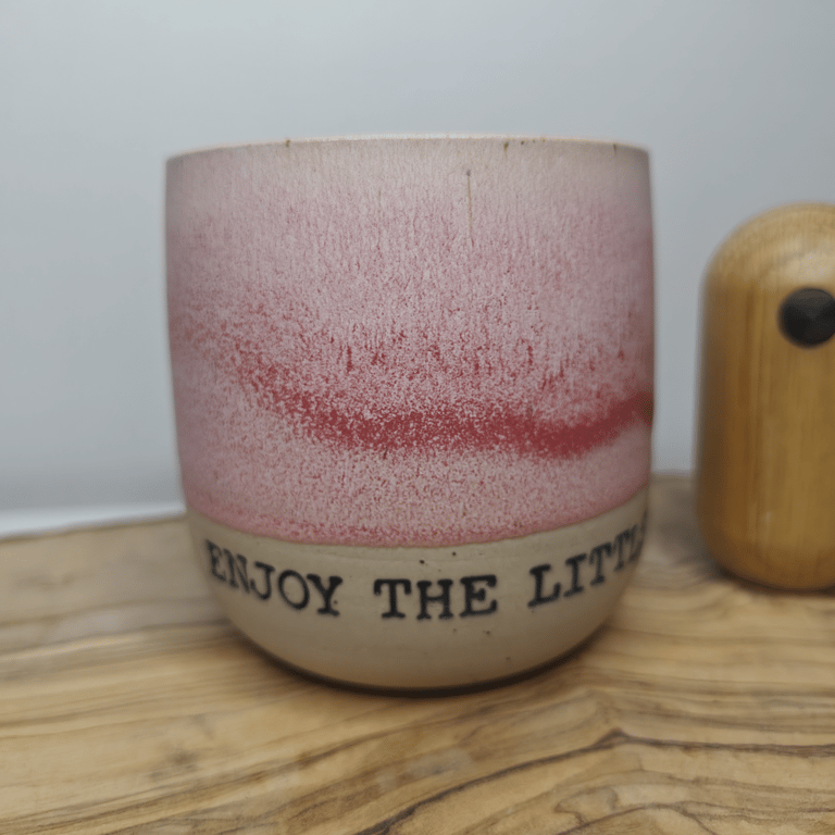 Lyserød ENJOY THE LITTLE THINGS kop billede 3