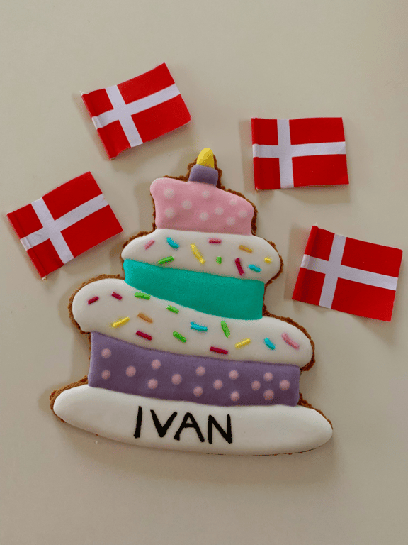 Fødselsdagskage cookie med navn