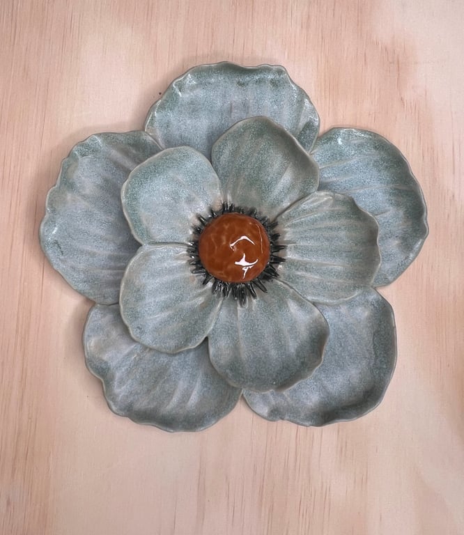 Vægblomst i mat grøn  billede 2