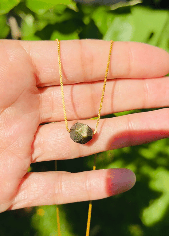 Guld Obsidian- star cut vedhæng billede 3