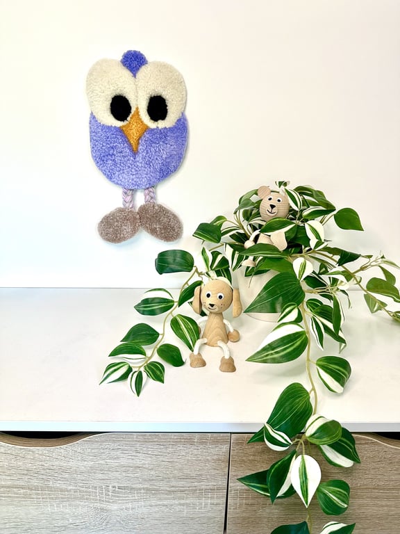 Tuftet vægophæng i uld – Håndlavet til børneværelset  billede 2