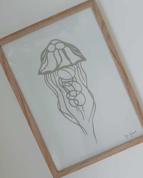 A4 goole nr 99, beigegrå, Indrammet 