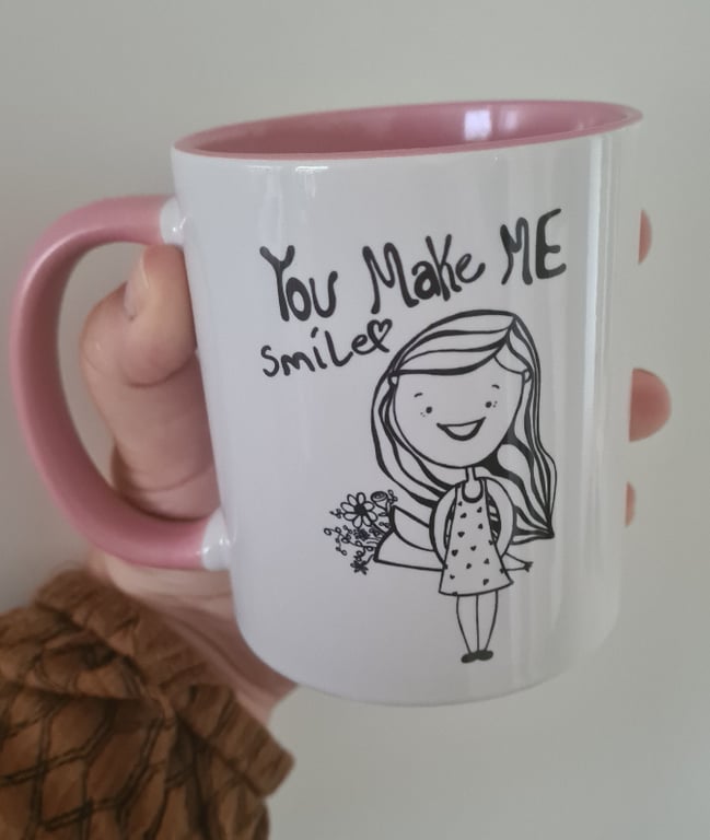 Krus: you make me smile Rosa billede 2