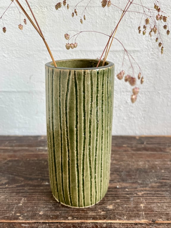 Vase, mosgrøn