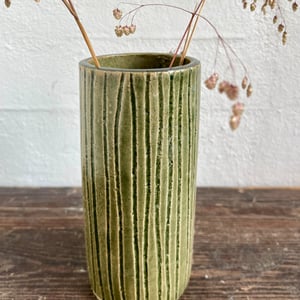 Vase, mosgrøn – produktbillede