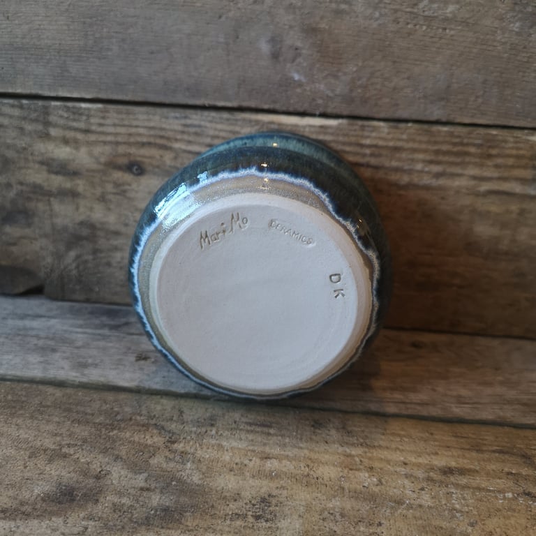 Bølge kop blå/grå glasur billede 6