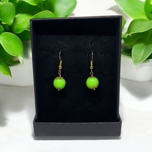 Grønne øreringe  – produktbillede