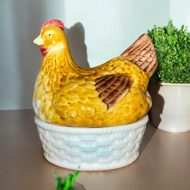 Keramik høne 