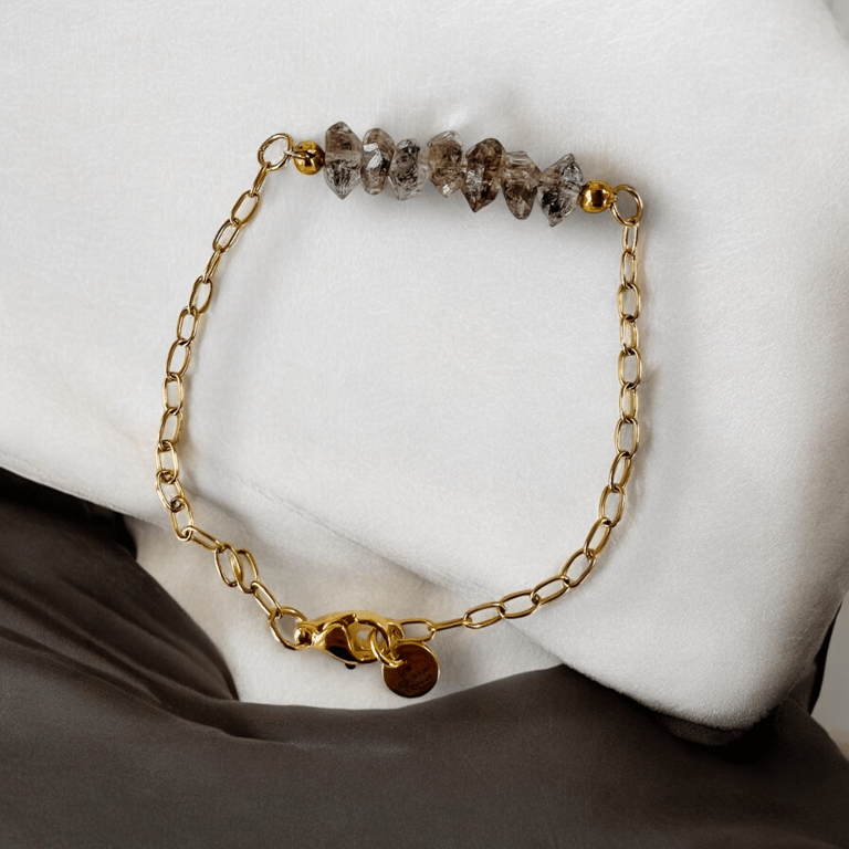 Armbånd med Herkimer diamanter