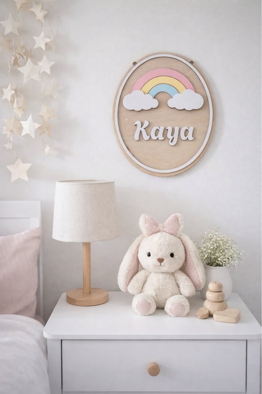 NŌR | Rainbow Navneskilt | Vægdekoration