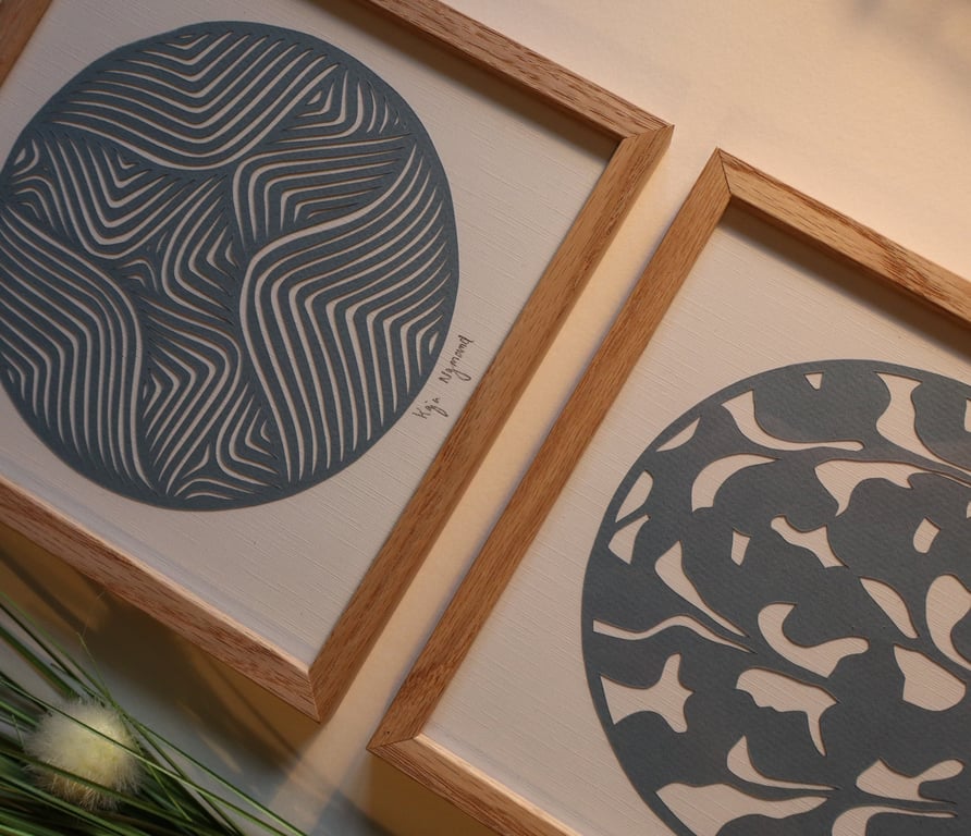 20x20cm papercut couple, indrammet  (3)