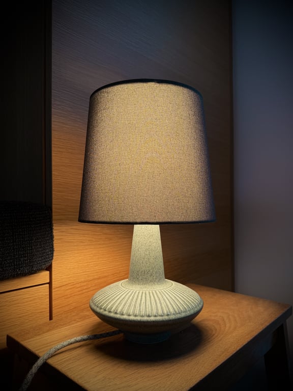 Upcycled vintage bordlampe - Søholm Keramik billede 4