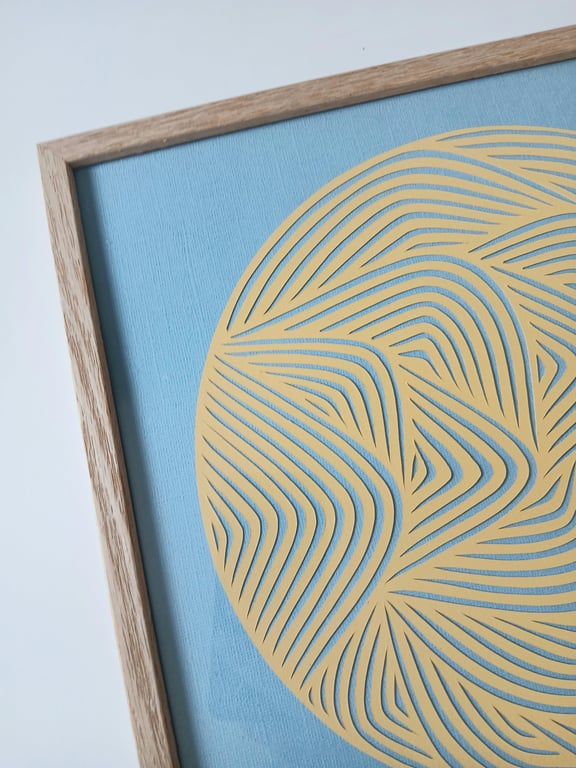 30x30cm papercut, Indrammet  billede 3