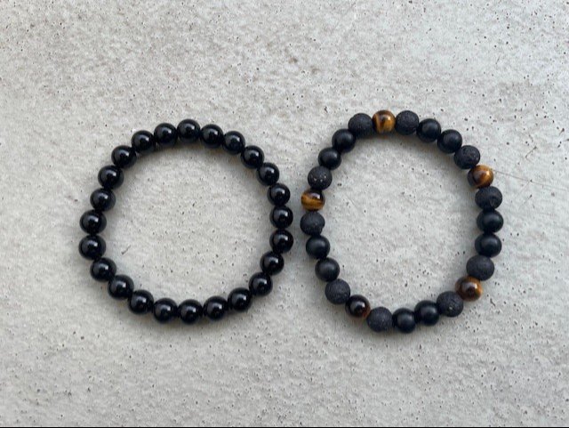 Obsidian, Tigerøje, Lava - Kvalitet A-AA billede 5