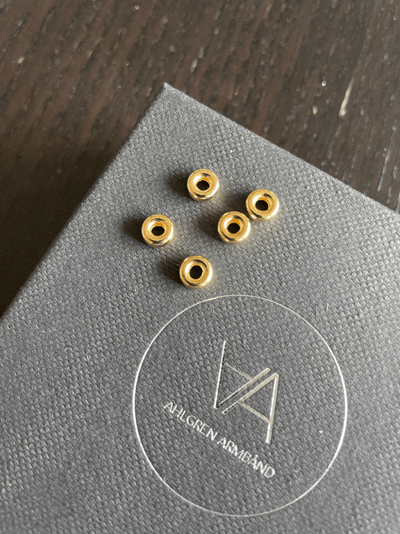 Donut 4 mm - 18k guld forgyldt Sterlingsølv