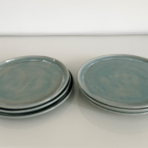 Frokost tallerken lyseblå med effekt – produktbillede