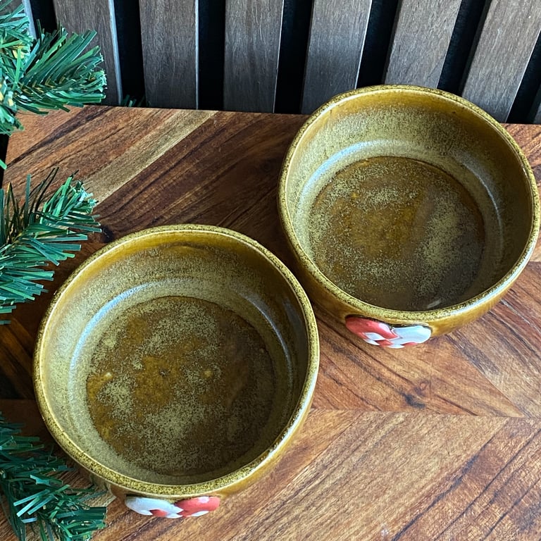 Skål med julehjerte S brun billede 4