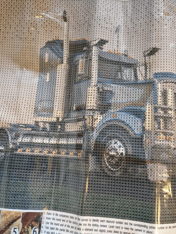 En pæne lys blå trucker lastbil den er 30 ×40 